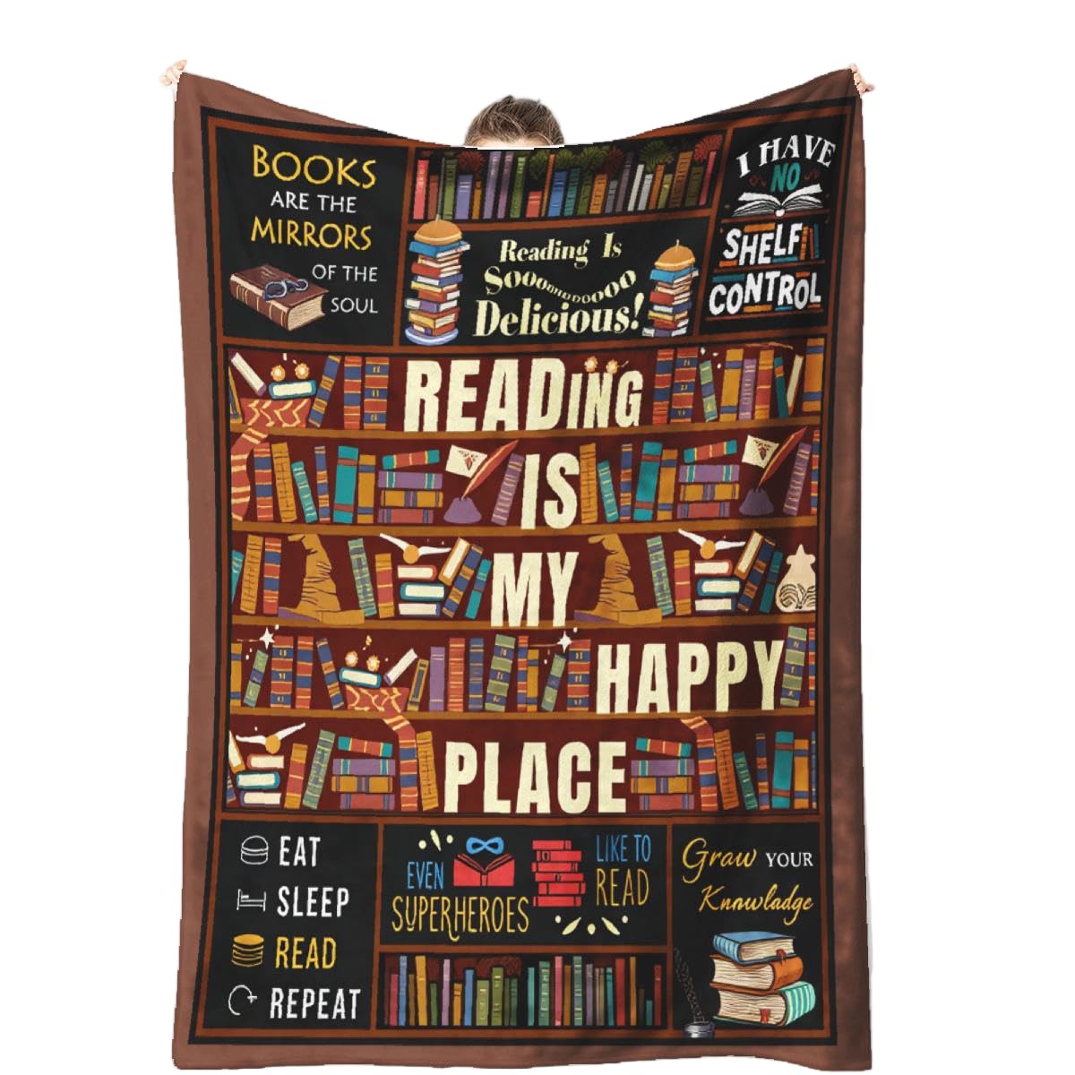 Book Lovers Gifts Reading Blanket 50"x60"