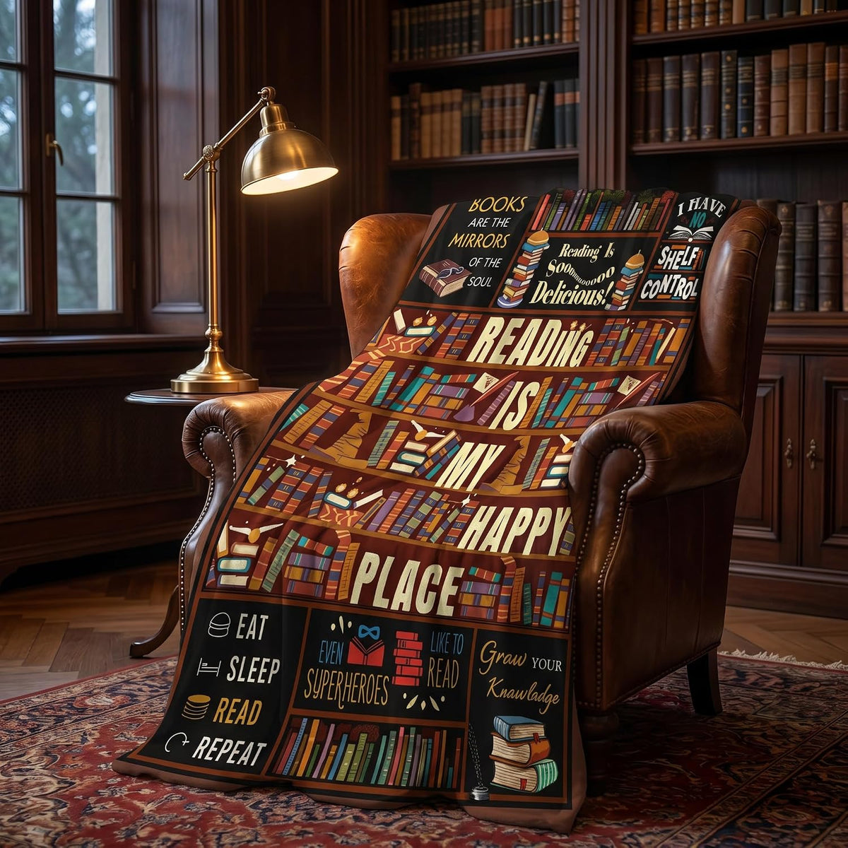 Book Lovers Gifts Reading Blanket 50"x60"