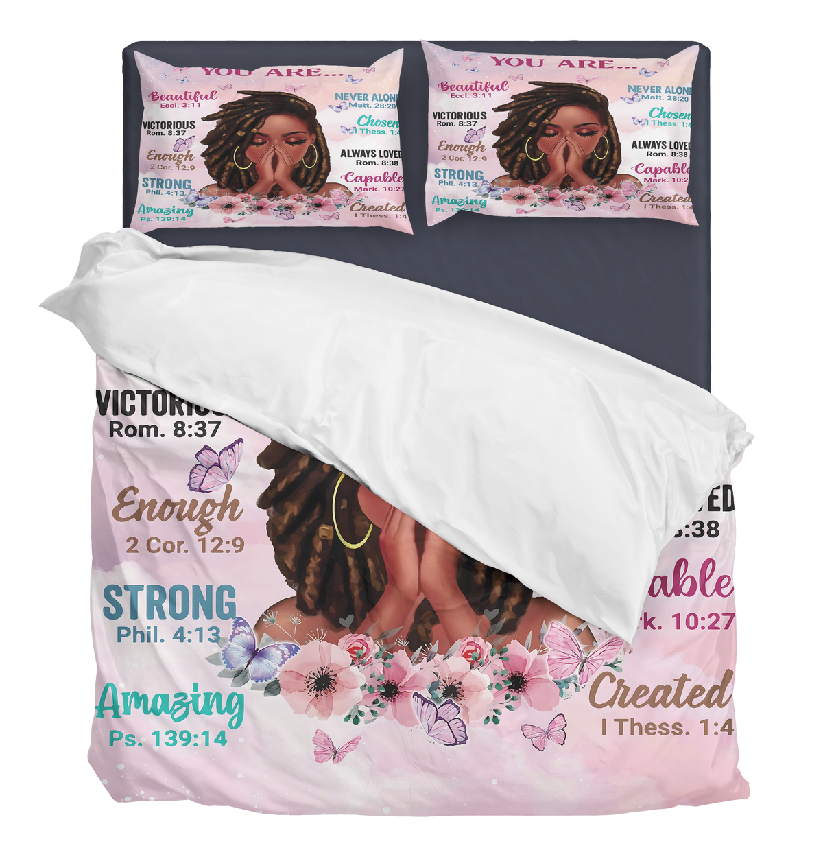 Comforter Set with Powerful Quotes from Girls