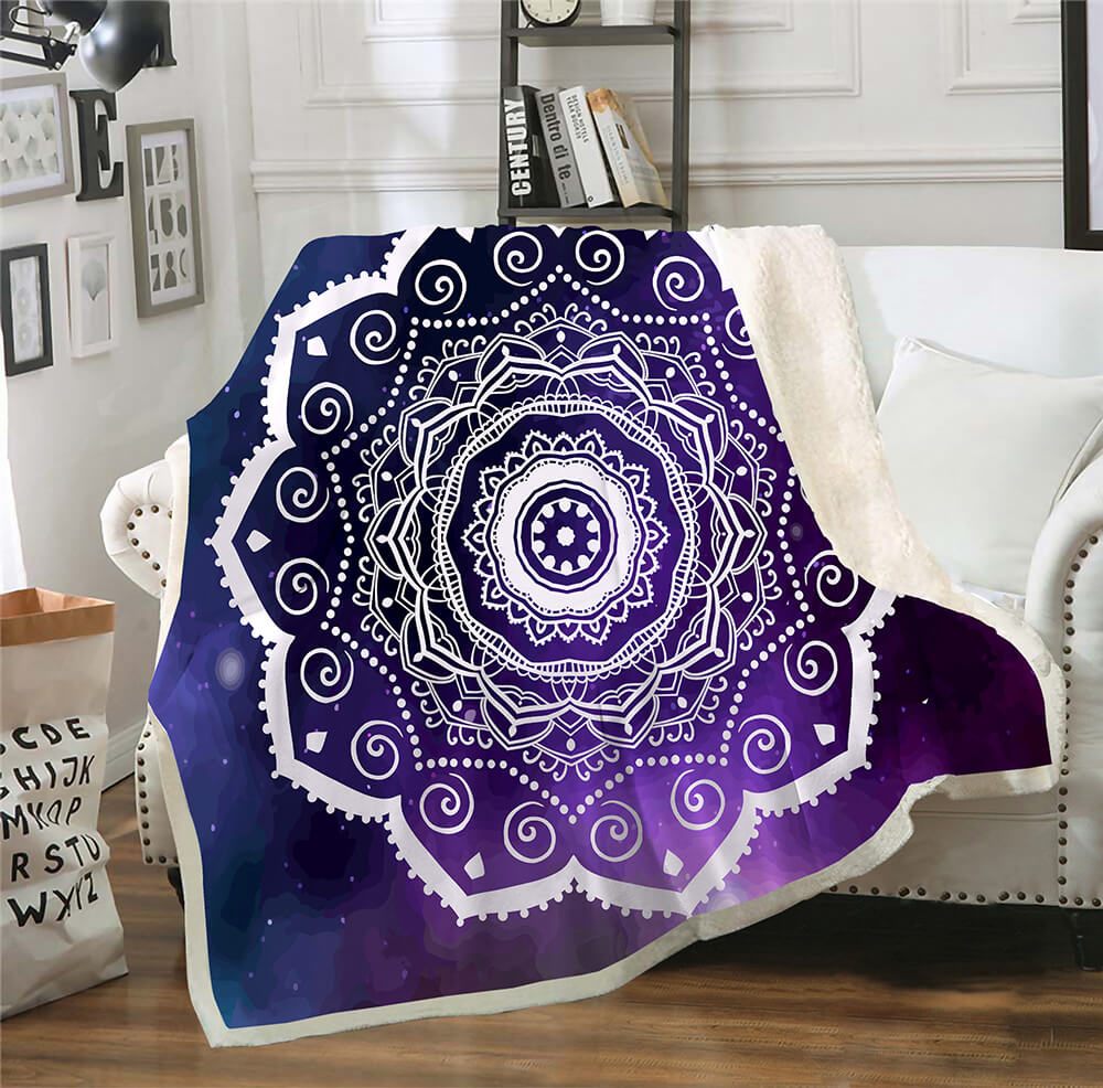 Bohemia Flowers Sherpa blanket Giftable